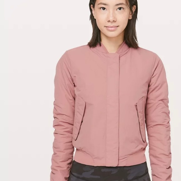Lululemon Pink Bomber Reversible Jacket - Picture 1 of 6